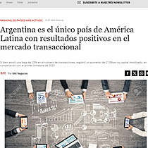 Argentina es el nico pas de Amrica Latina con resultados positivos en el mercado transaccional